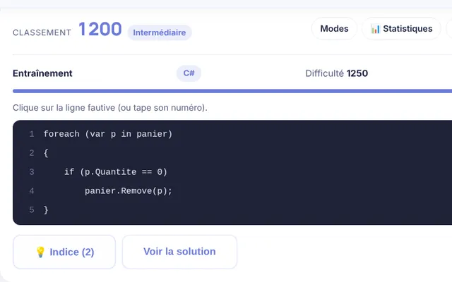 Trouve le bug